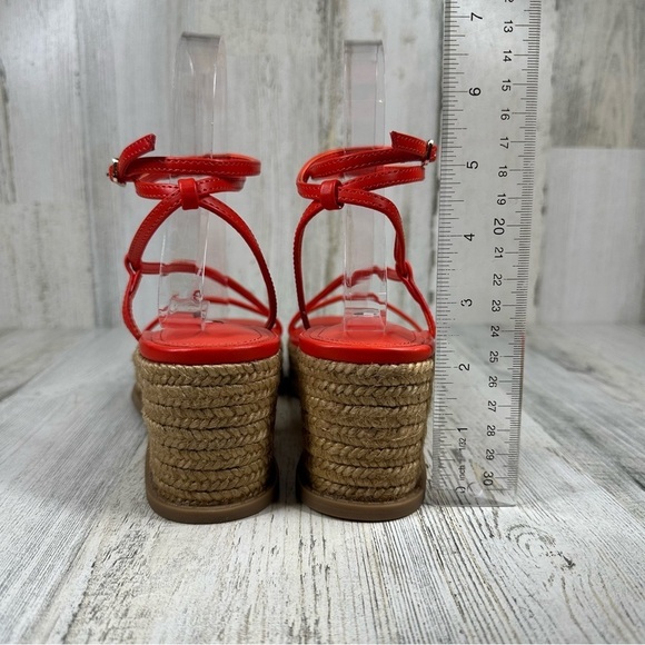 New Nine West Alexx Platform Wedge Sandal Red #840 - Picture 9 of 12